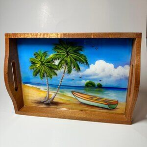 Hand-painted Dominican tray